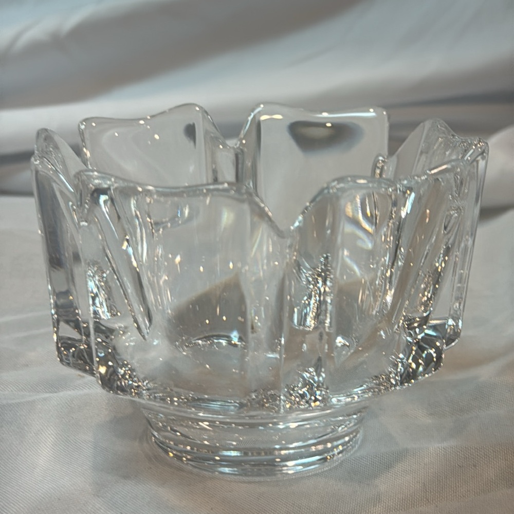 Orrefors Sweden CORONA Crystal Bowl Trinket Dish Candy Dish - Picture 2 of 5